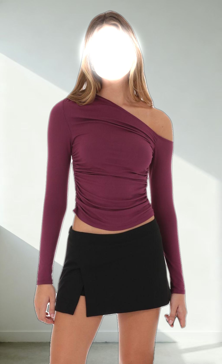 Side Slit Mini Skort in Black