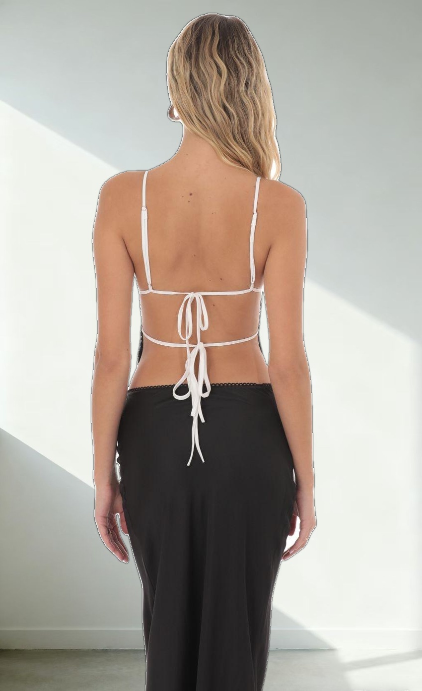 Lace Top in Cream and Black