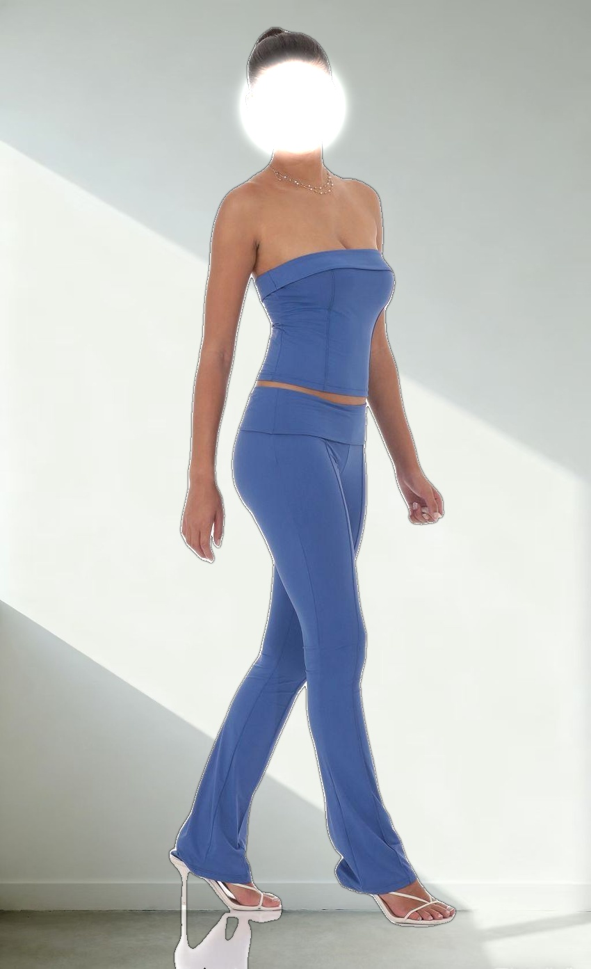 Strapless Two Piece Set in Navy