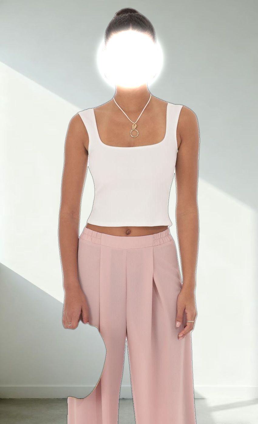 Scoop Tank Top in White