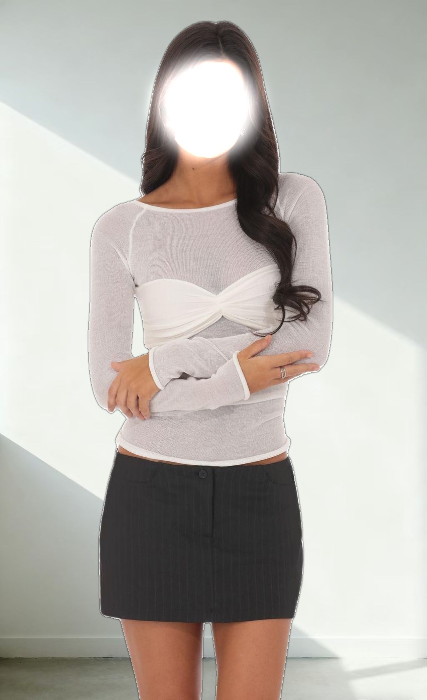 Pinstripe Skort in Black