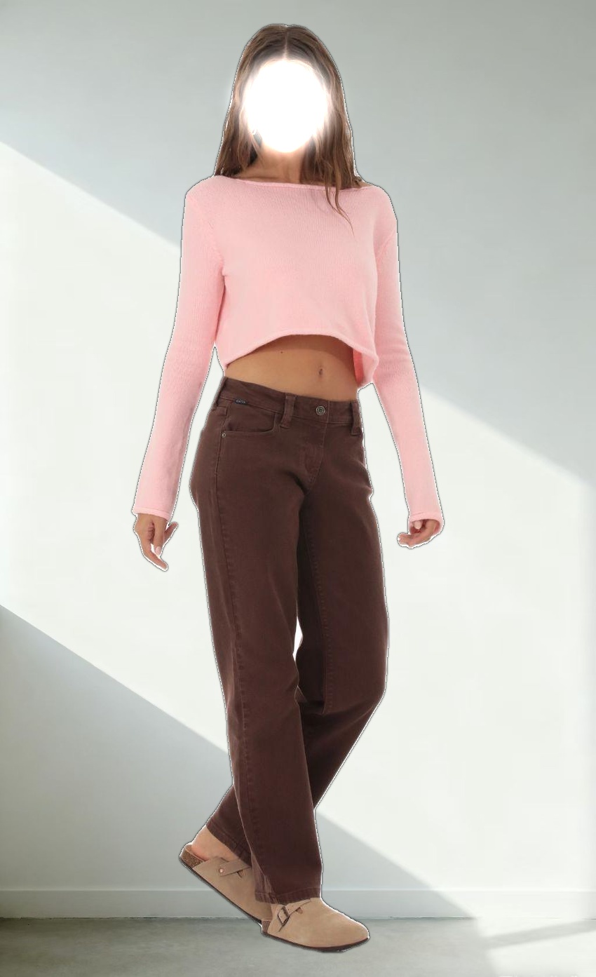 Straight Leg Jeans in Brown