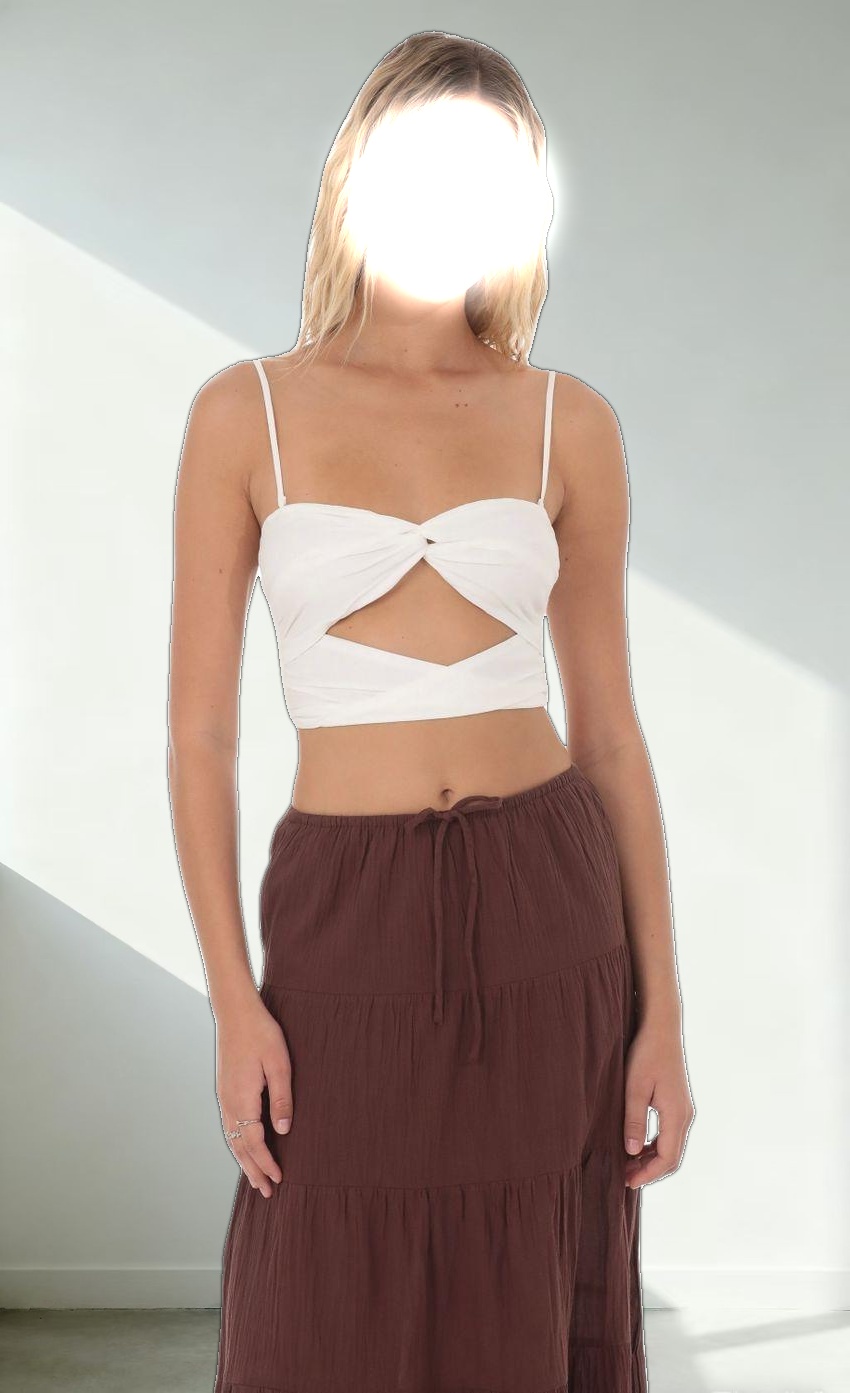Cutout Top in White