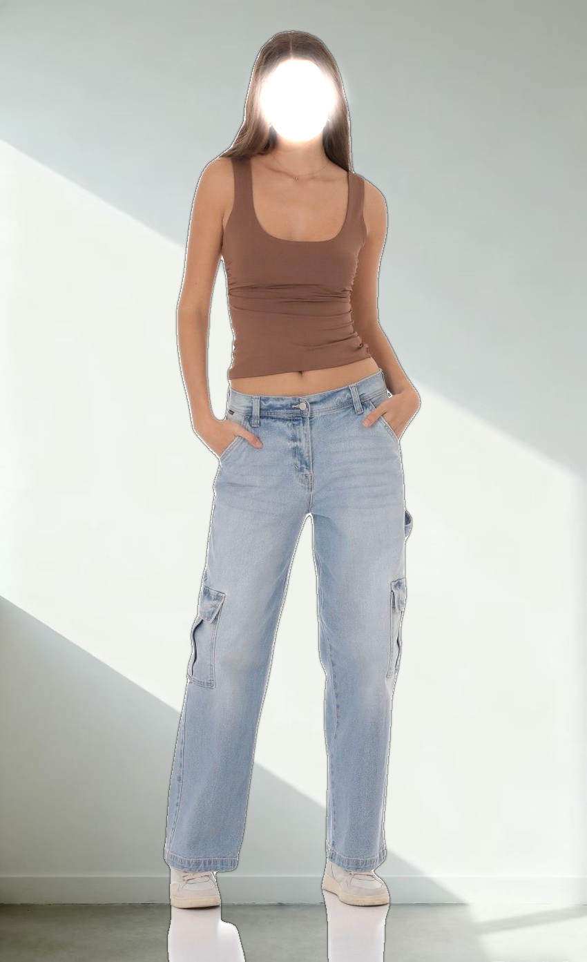 Open Back Tank Top in Brown