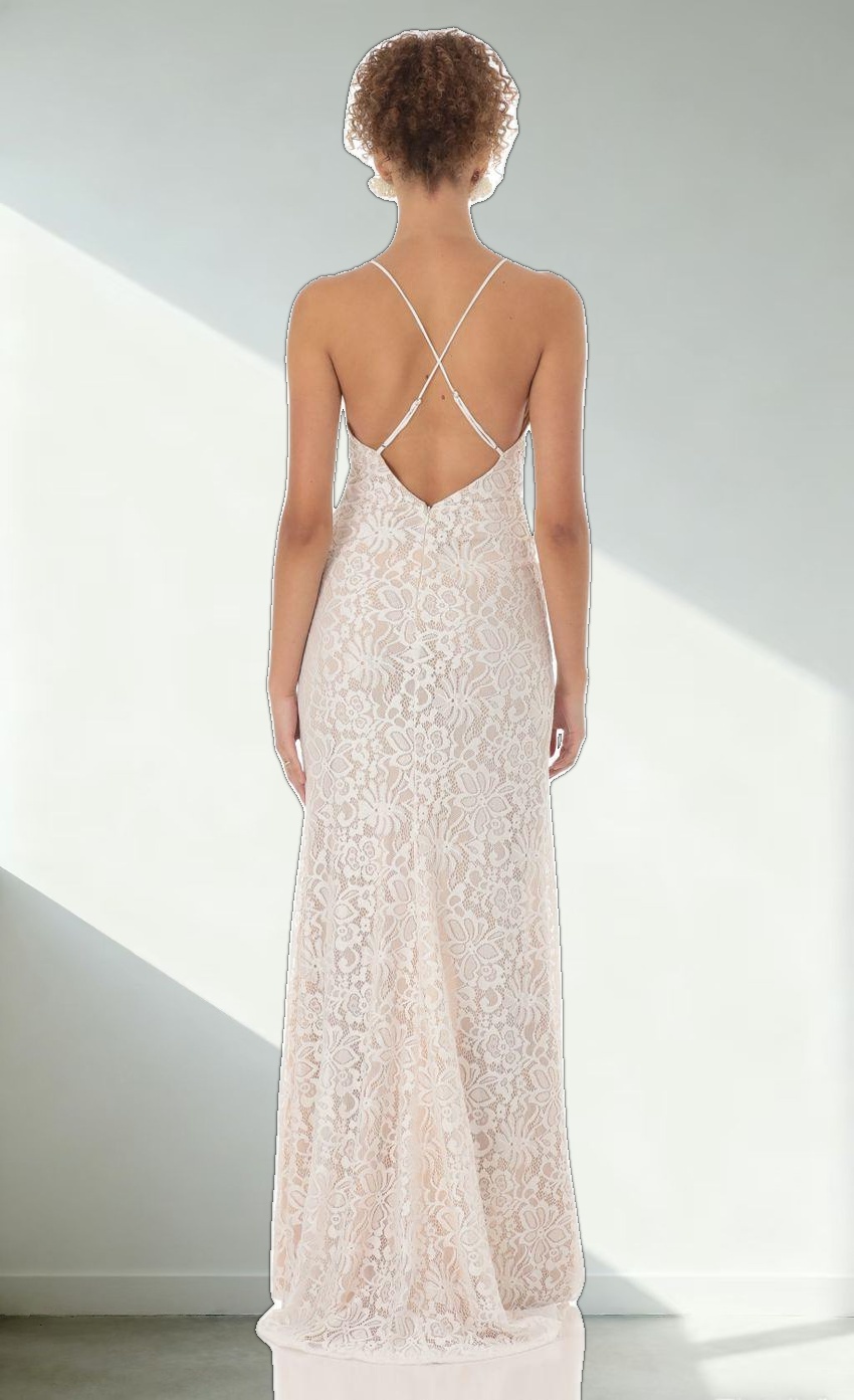 Lace Maxi Dress in White