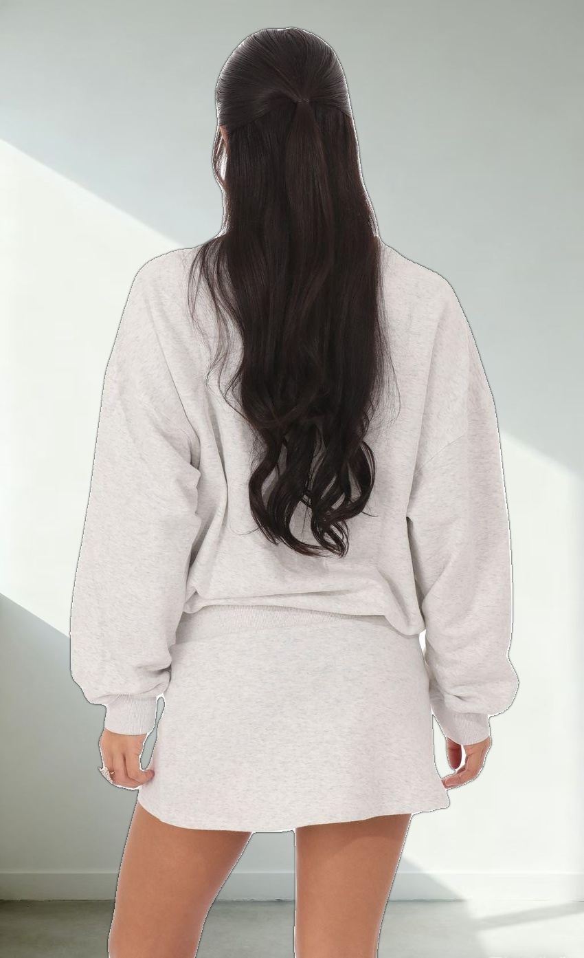 Fleece Skort in Heather Grey