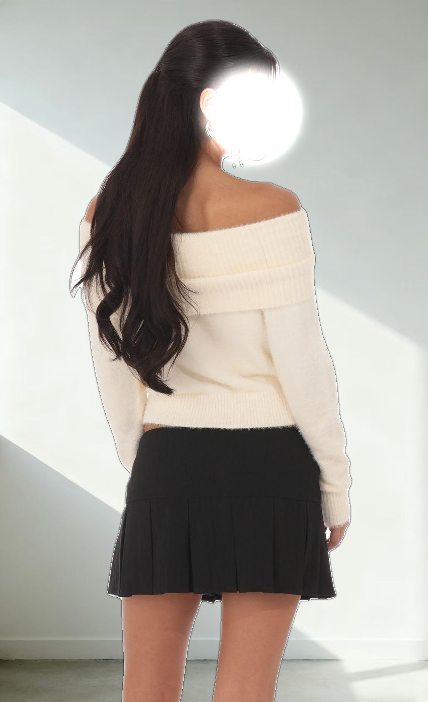 Pleated Skort in Black