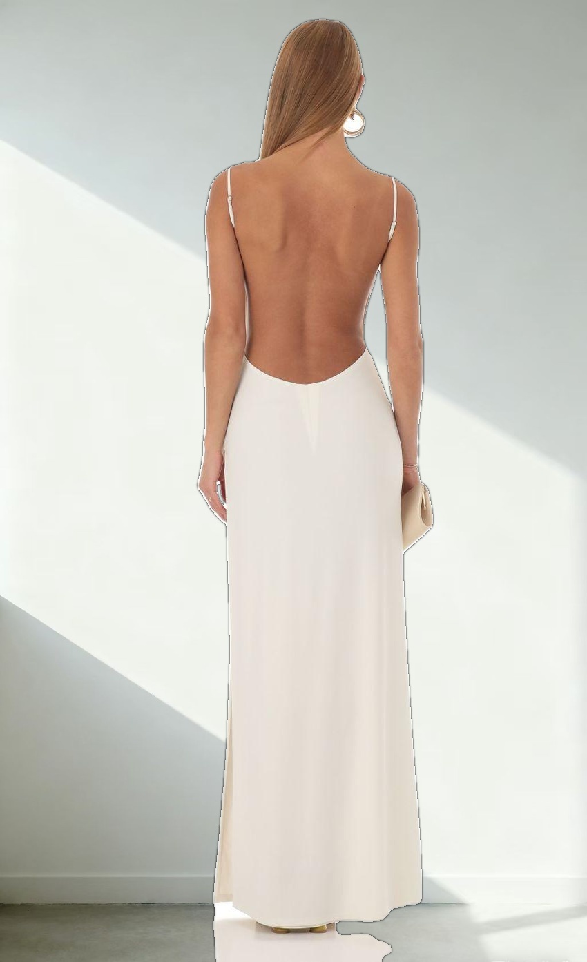 Lace Maxi Dress in Ivory