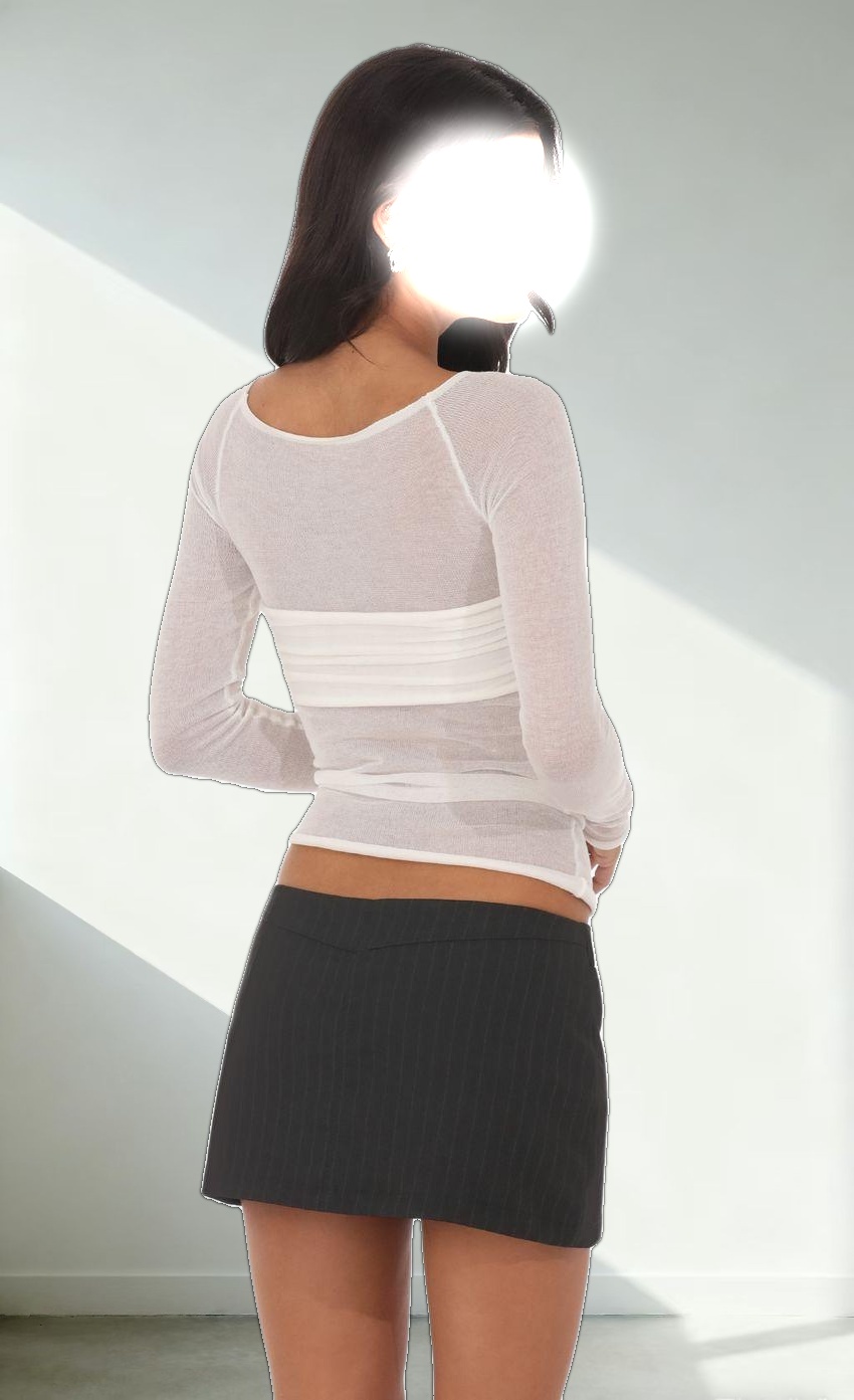 Pinstripe Skort in Black