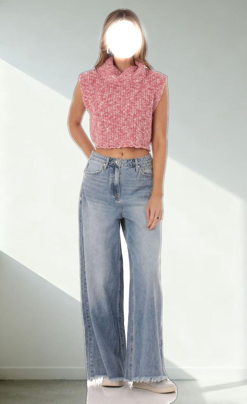 Wide Leg Jeans in Light Denim