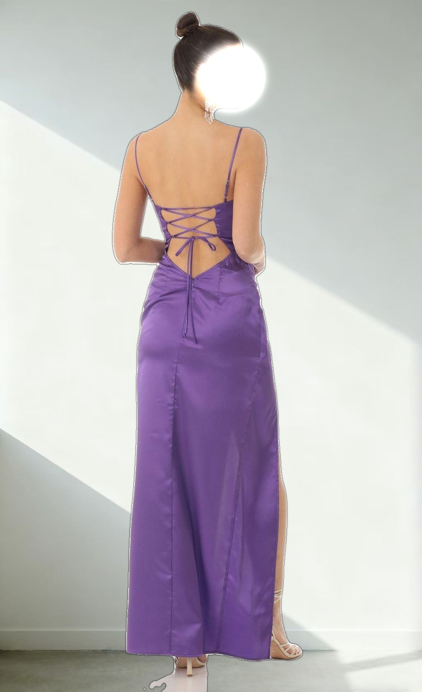 Twist Maxi Dress in Purple
