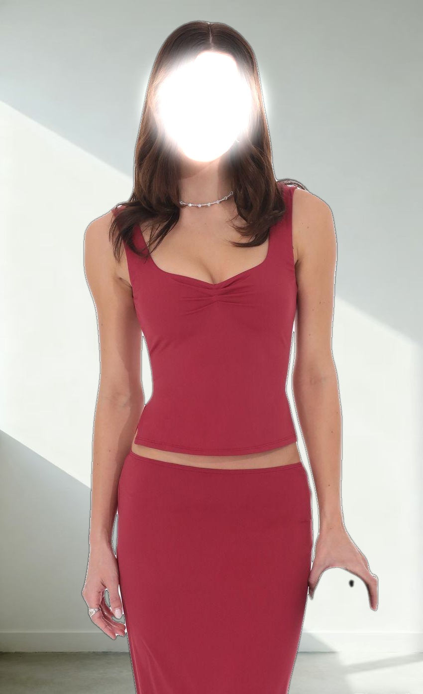 Tank Two Piece Set in Red