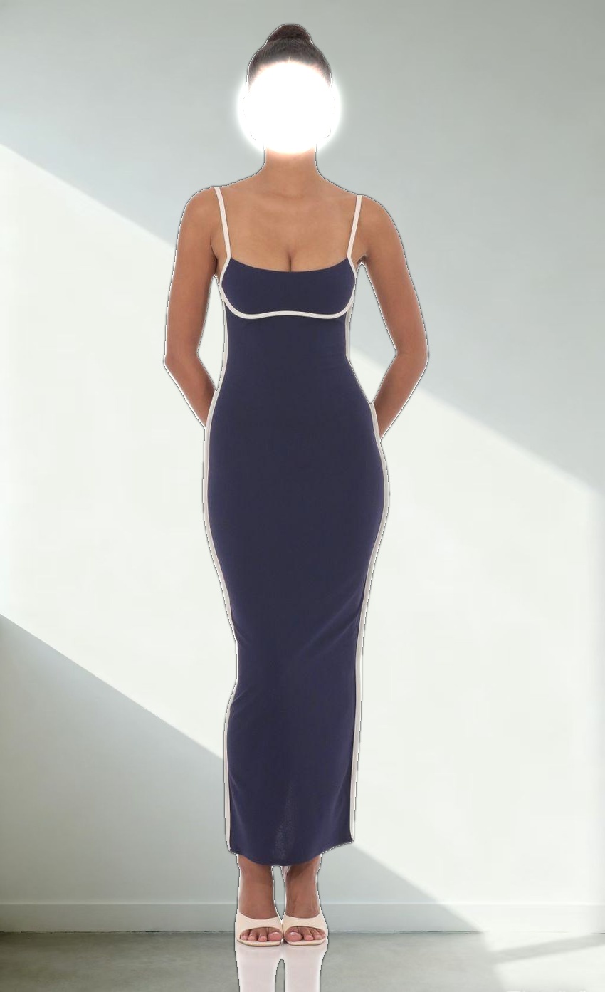 Outline Maxi Dress in Navy