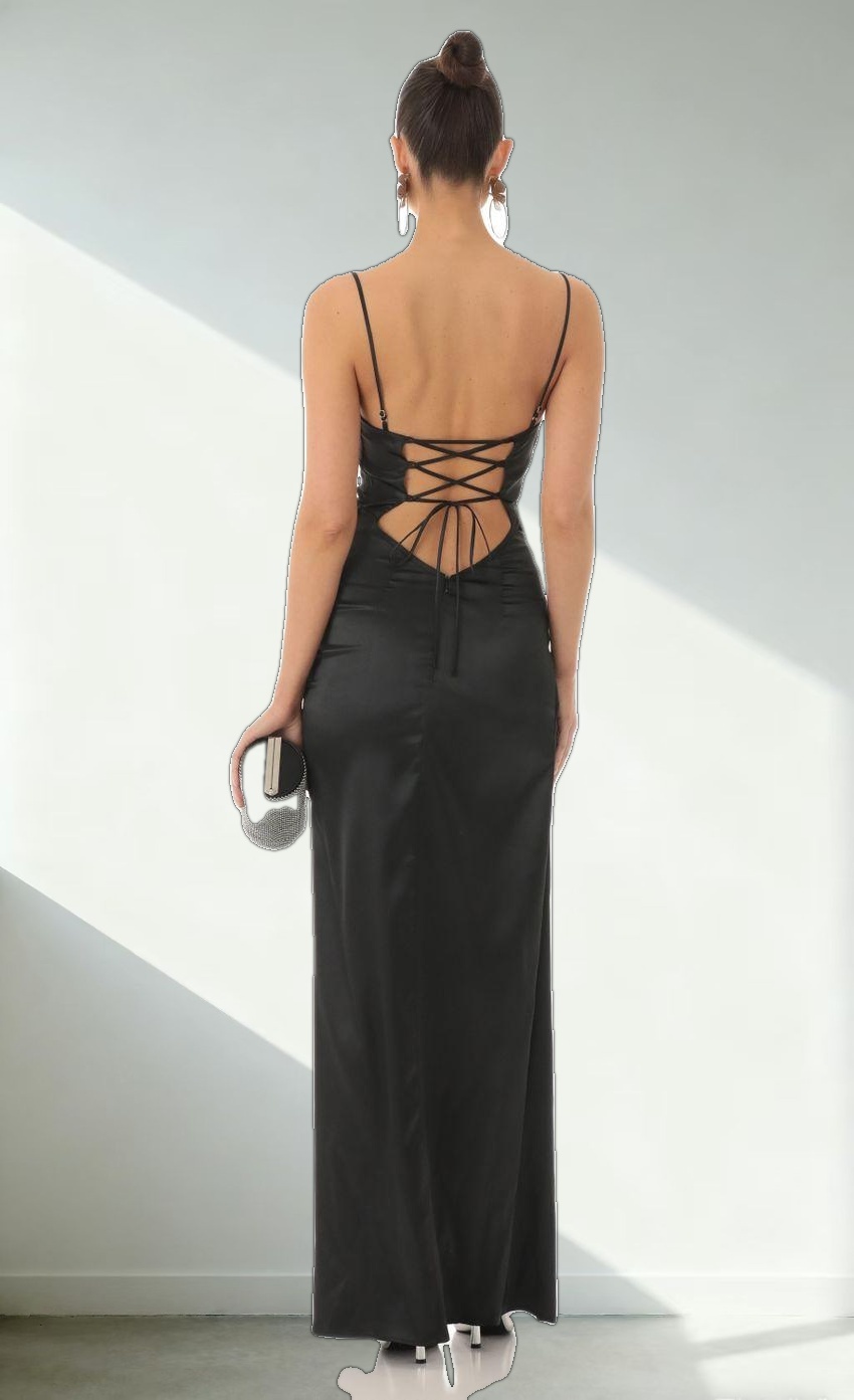 Twist Maxi Dress in Black