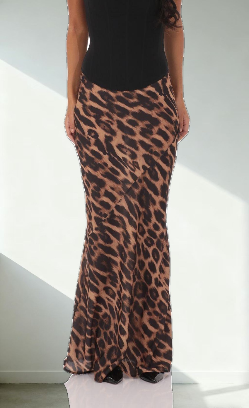 Cheetah Print Maxi Skirt