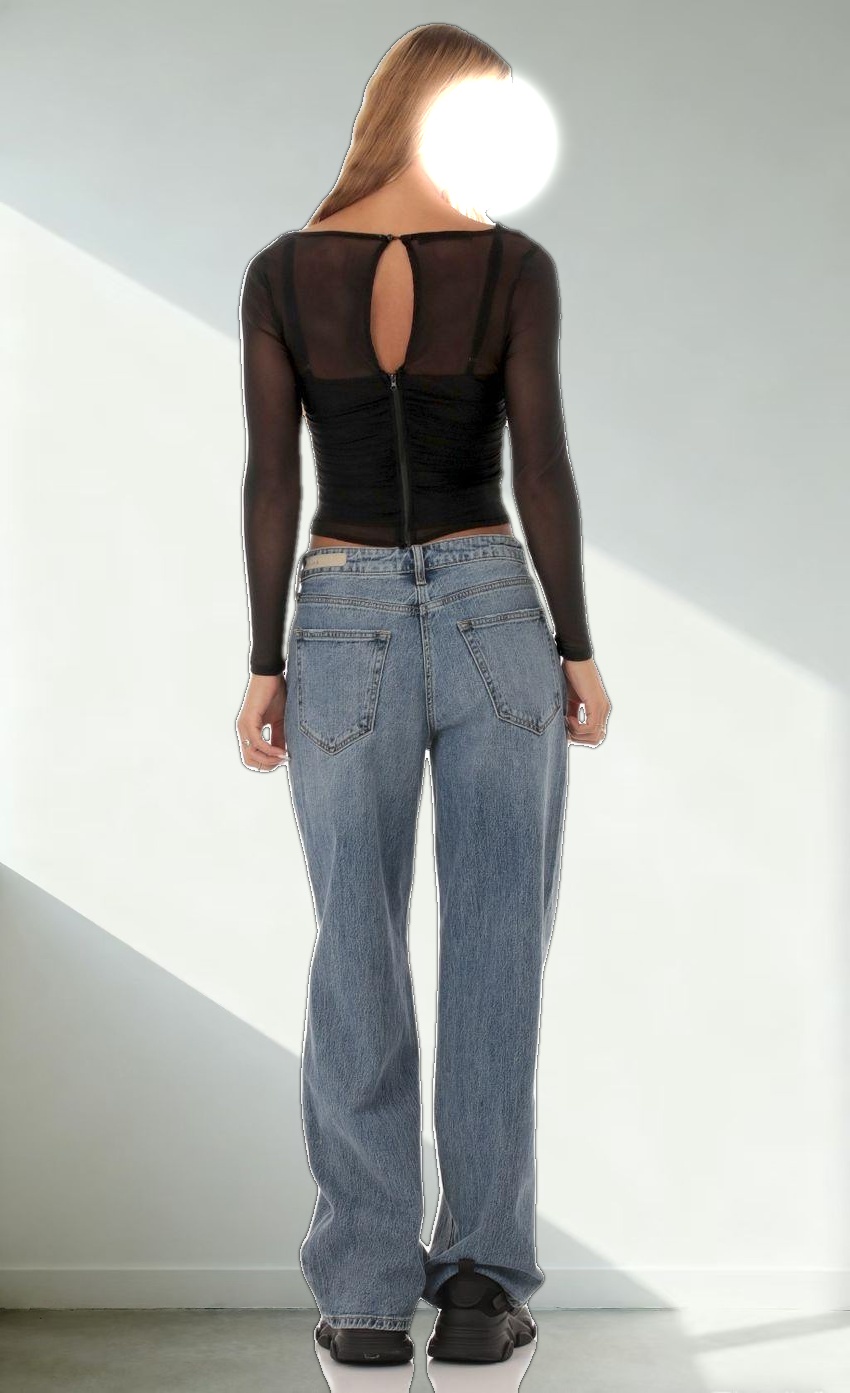 Mesh Lace Top in Black