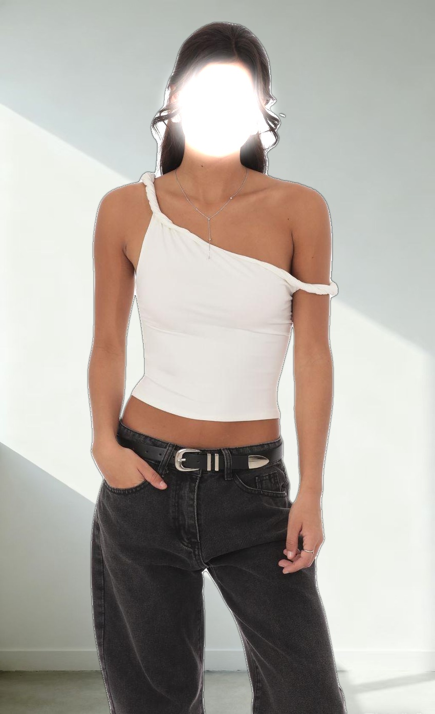 Off Shoulder Twist Top in White