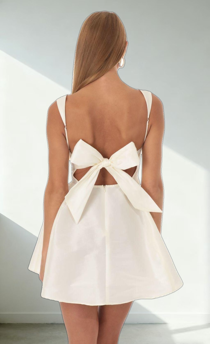 Fit and Flare Dress in Ivory