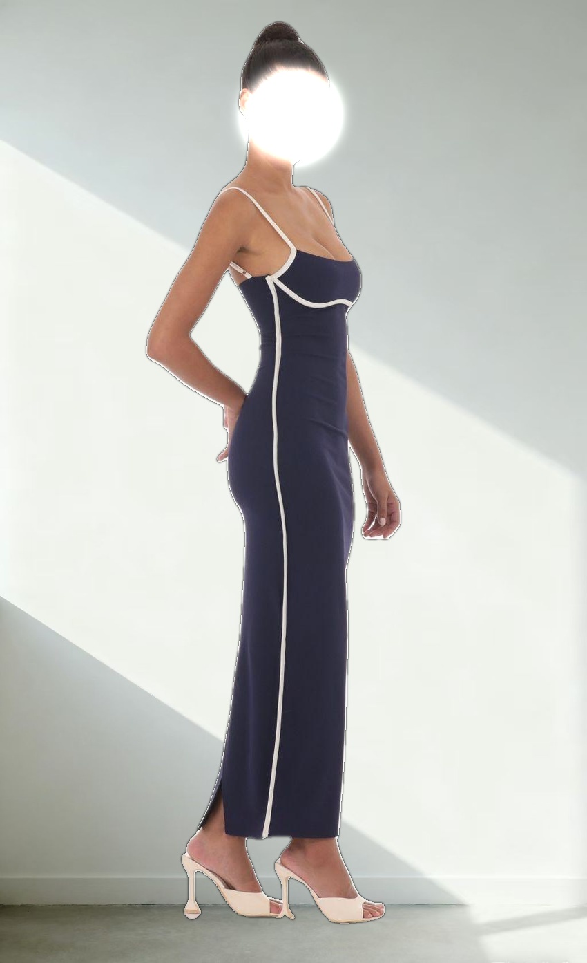 Outline Maxi Dress in Navy