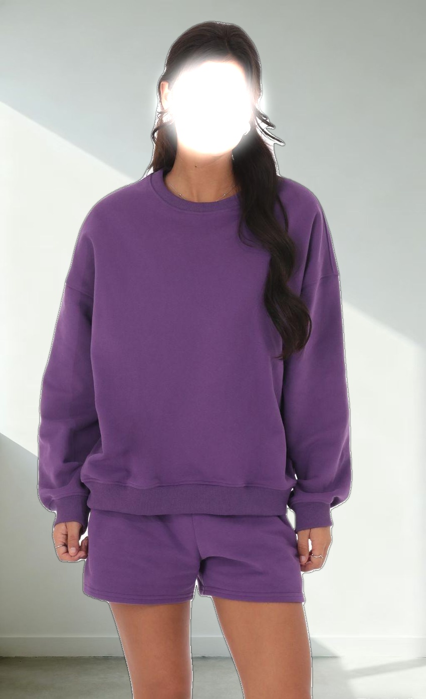 Fleece Jumper in Purple