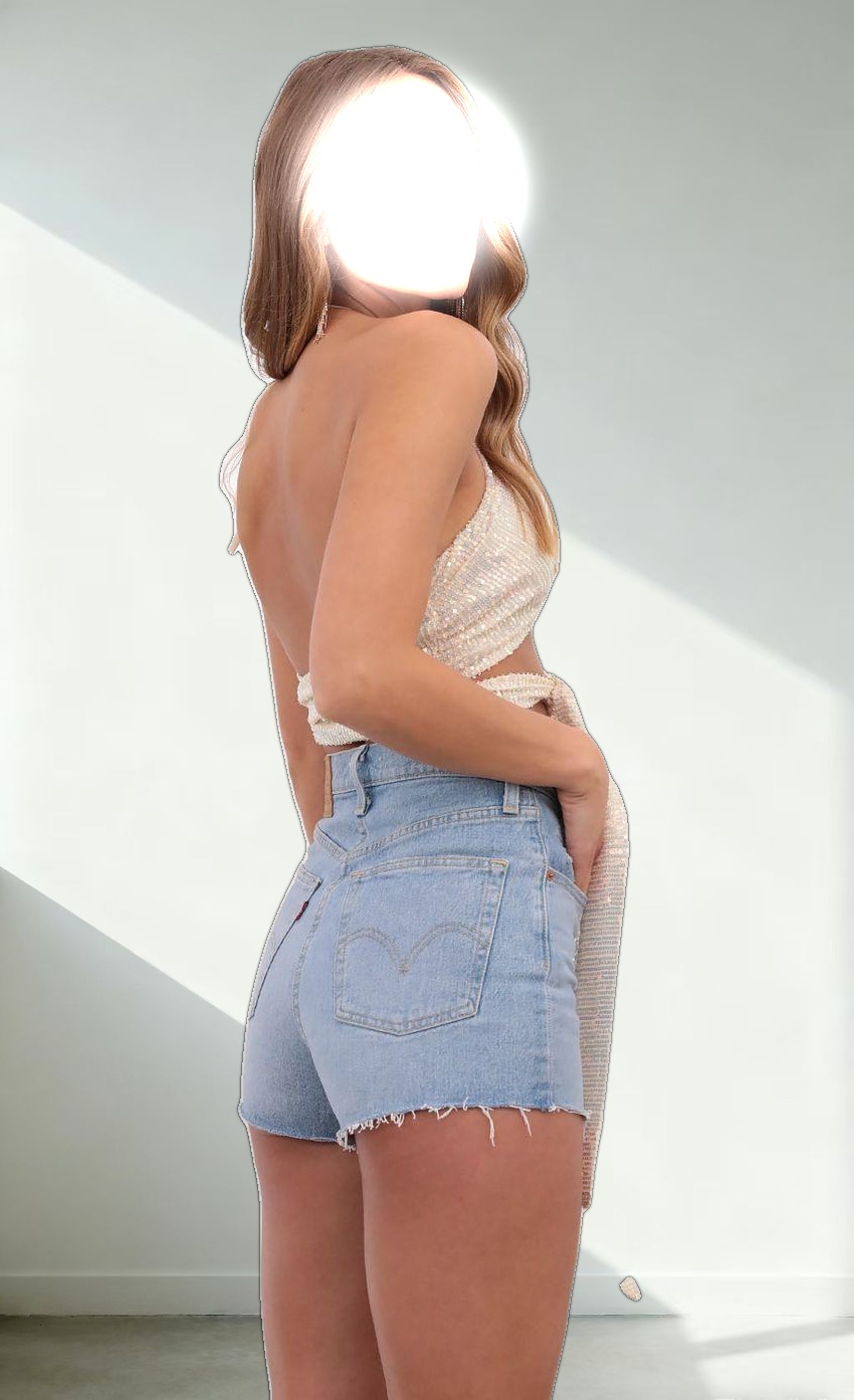 Ruched Sequin Crop Top in Champagne