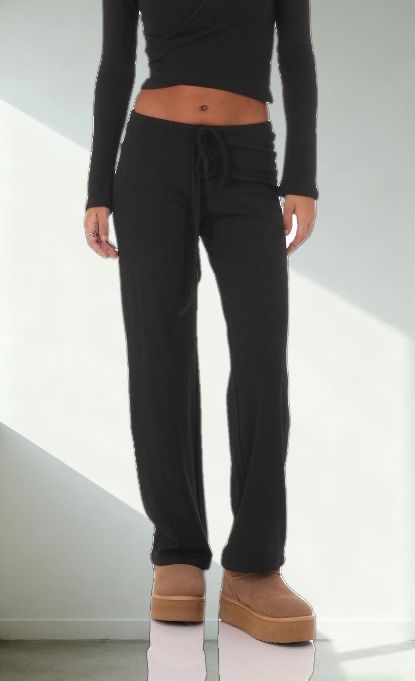 Two Piece Wrap Set in Black