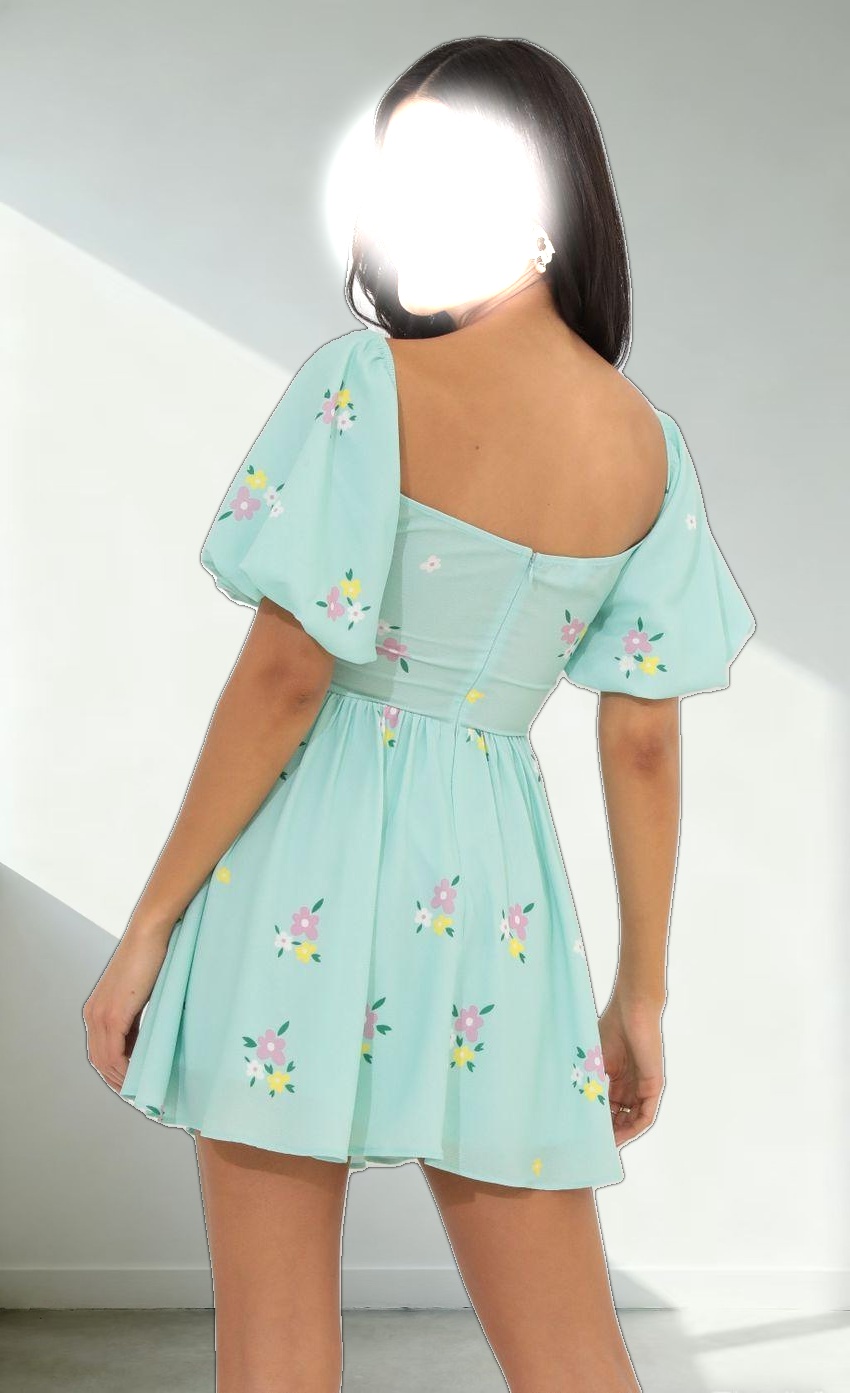 Tummy Cutout Dress in Green