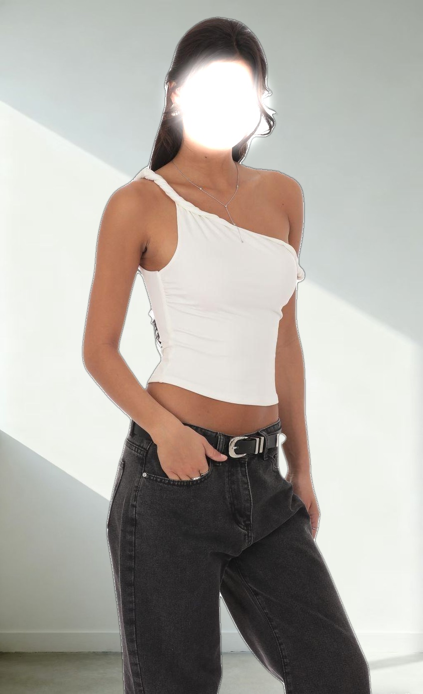 Off Shoulder Twist Top in White