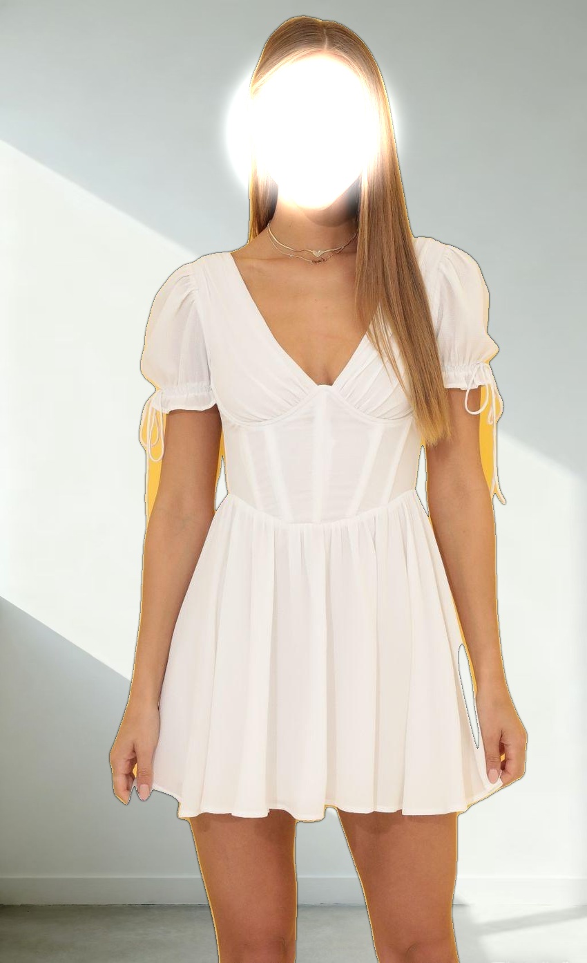 Corset Dress in White