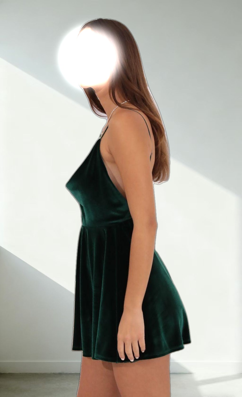Fit and Flare Dress in Green