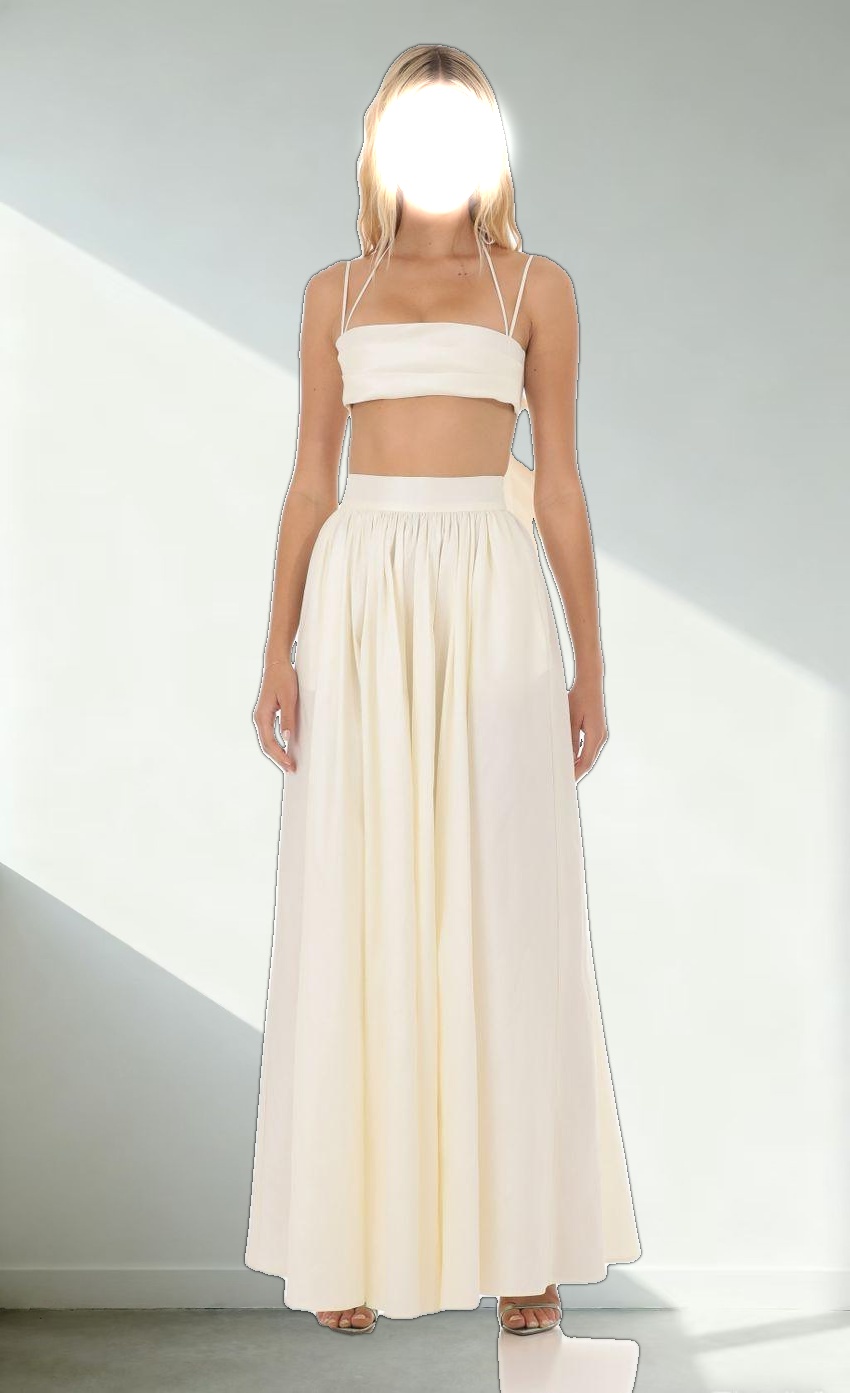Maxi Two Piece Set in Cream
