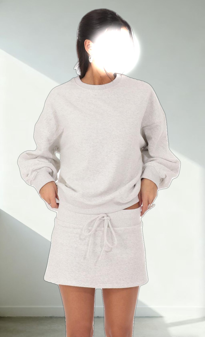 Fleece Skort in Heather Grey