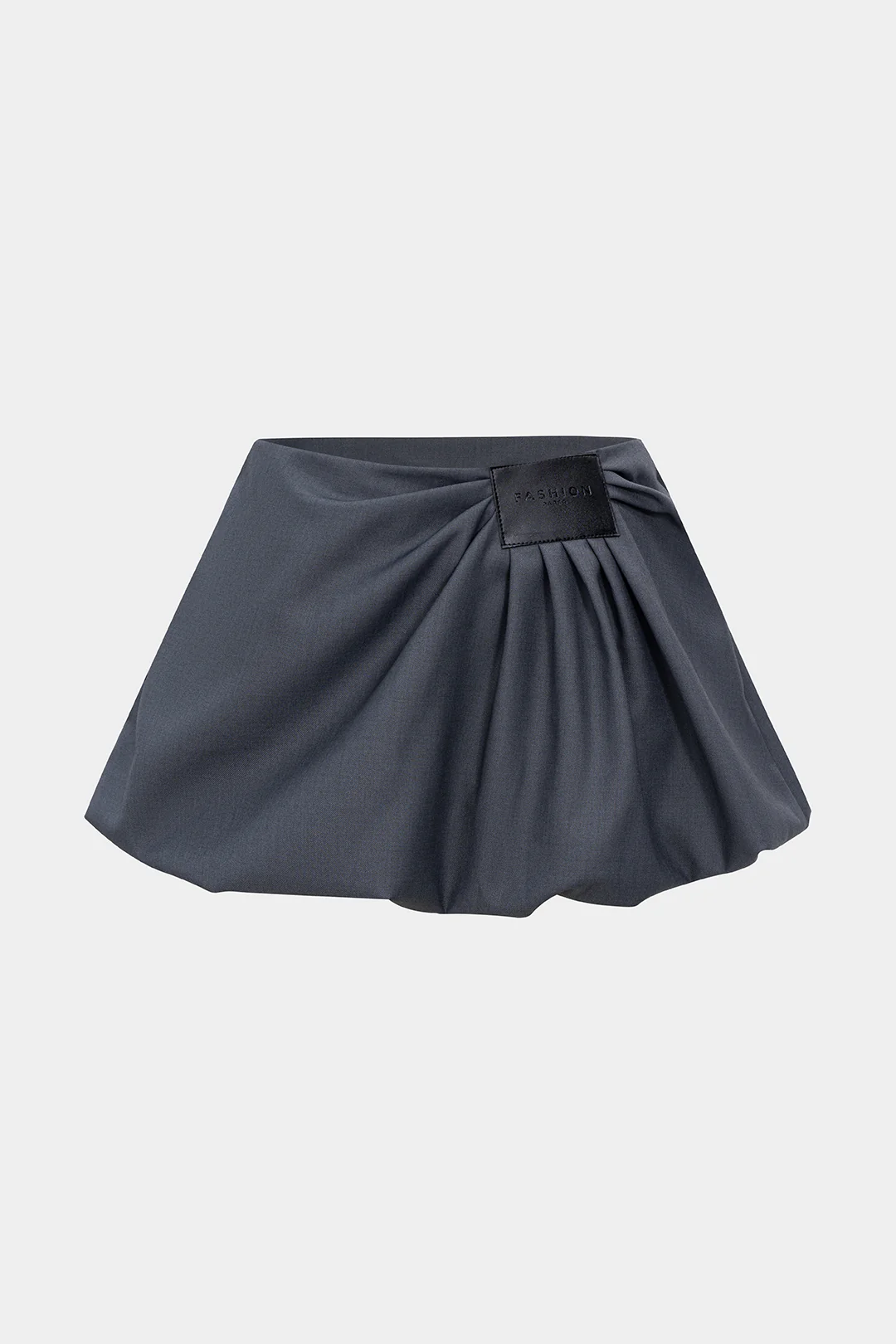 Ruched High Waist Mini Skirt