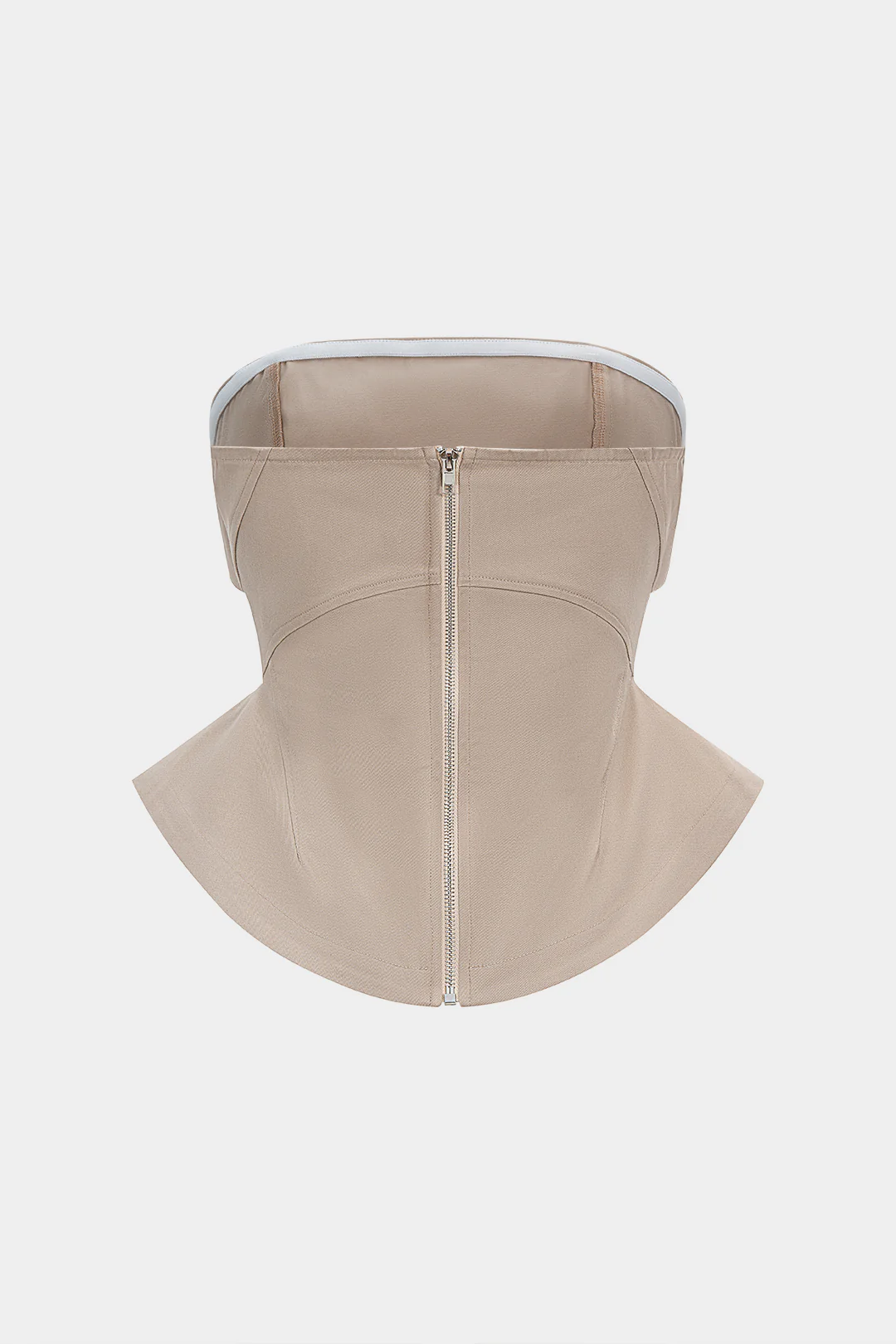 Zippered Waist-Cinching Strapless Tube Top