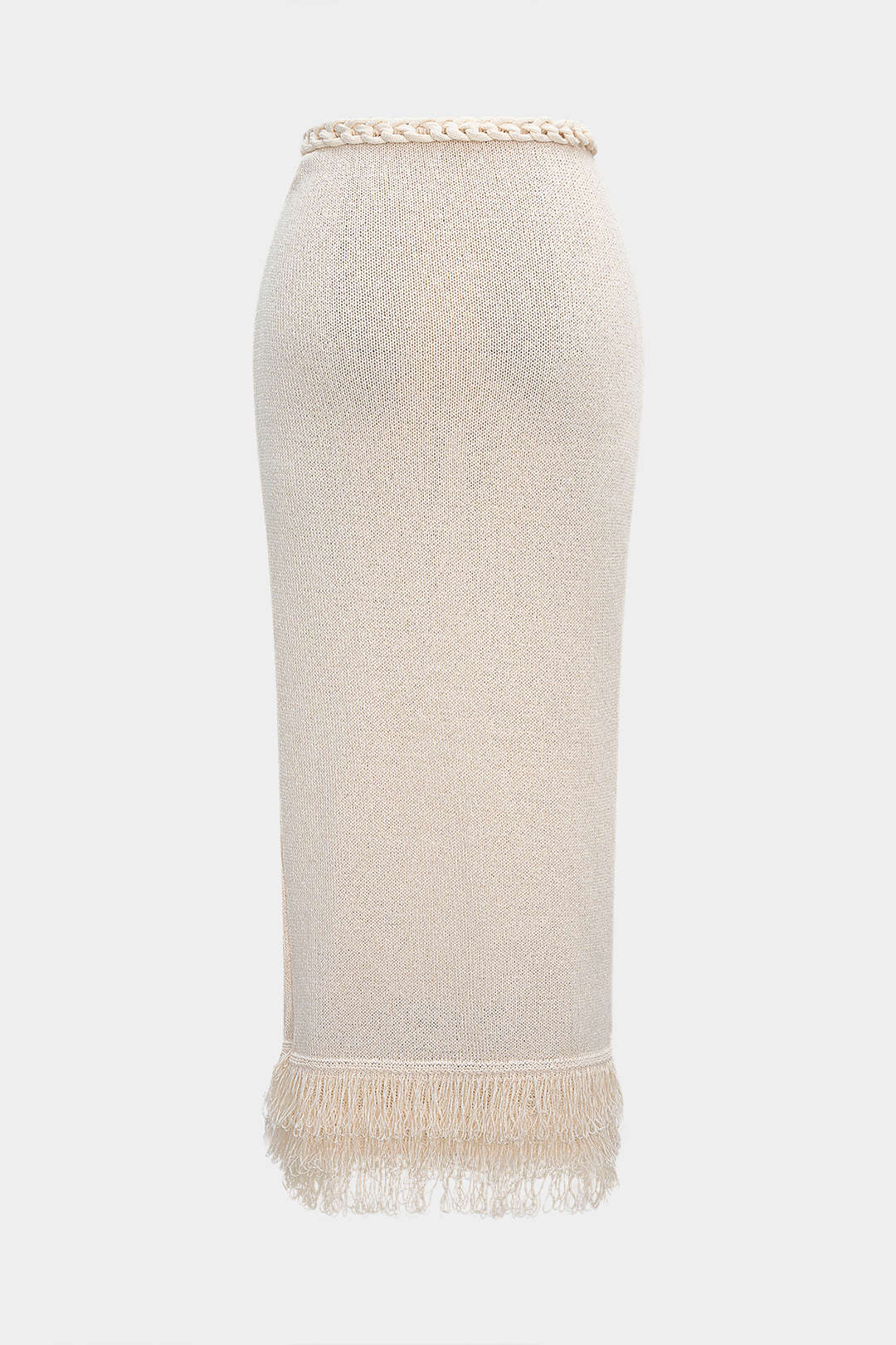 Knit Braided Fringes Skirt