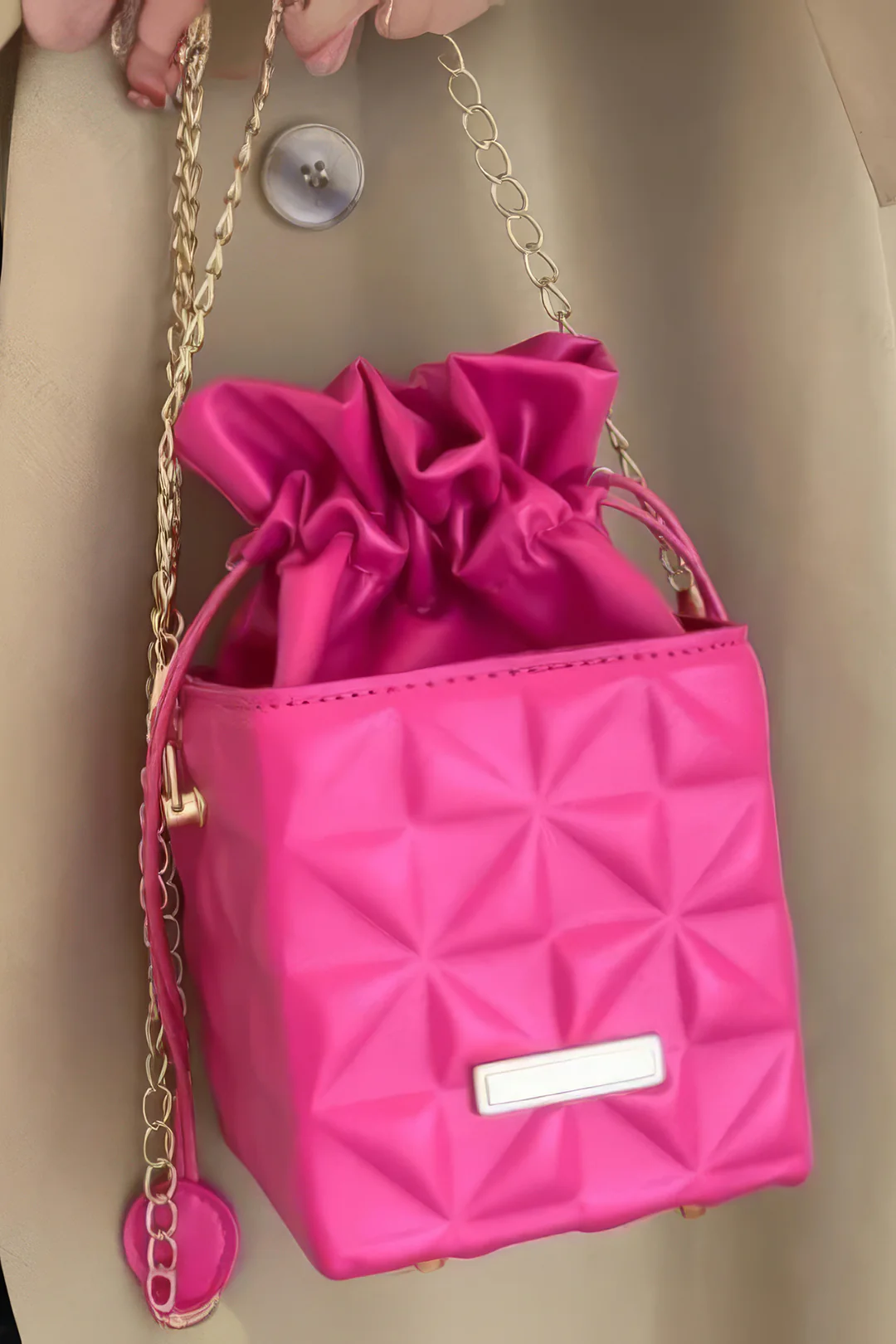 Fake Leather Crossbody Bag