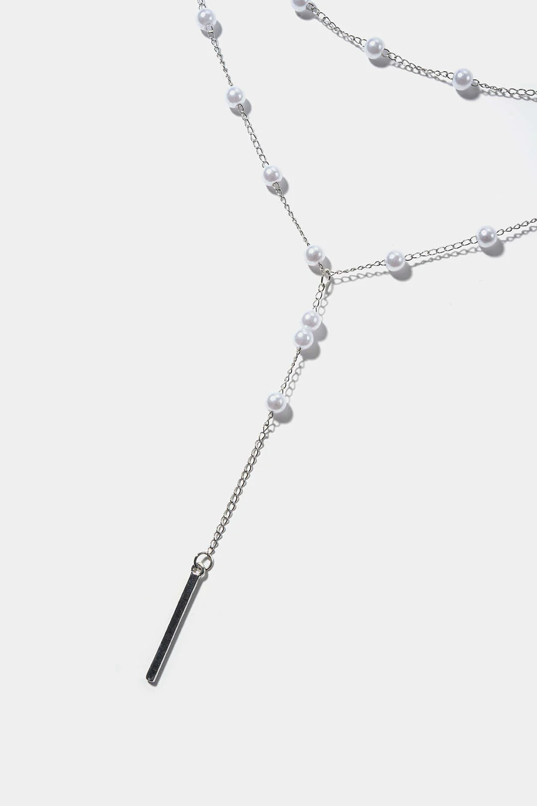 Pearl Metallic Chain Necklace