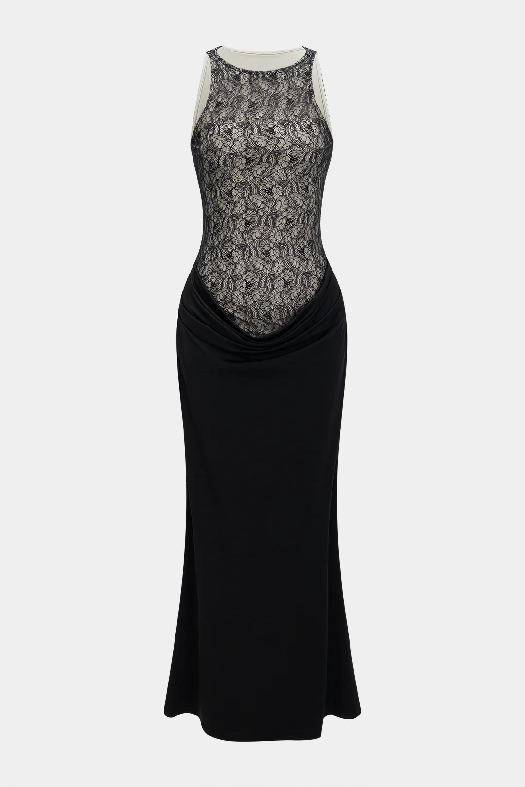 Lace Patchwork Maxi Dress