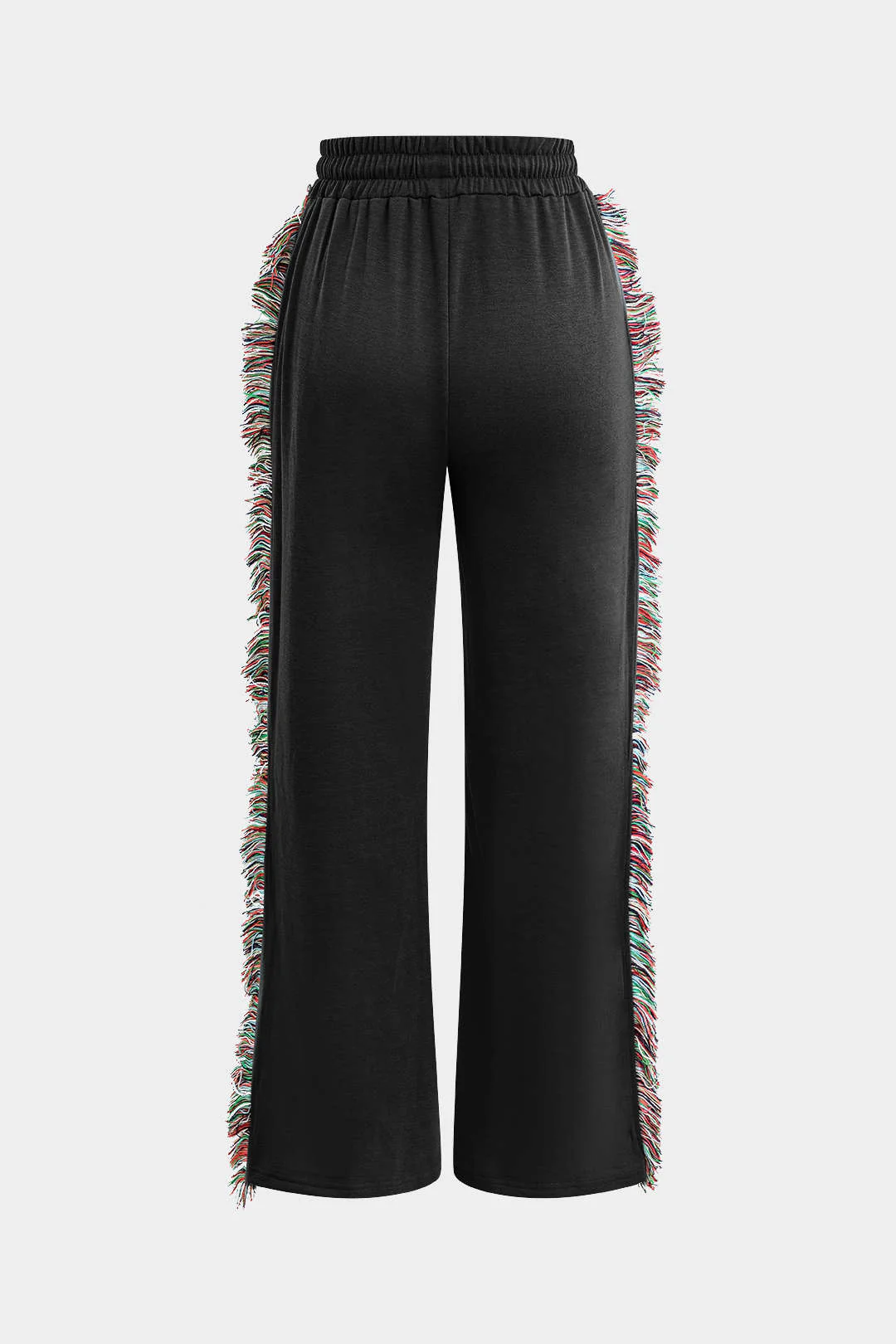 Letter Printed T-shirt and Tassel Drawstring Pant Set