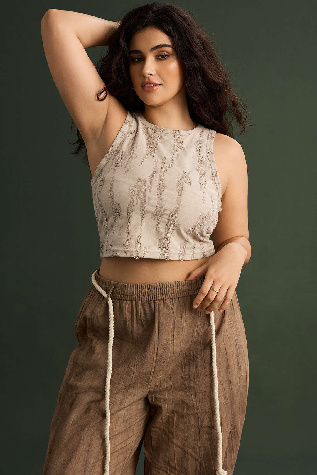 Plus Size Torn Tank Top