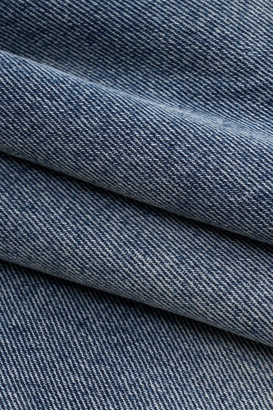 Denim Puff Hem Mini Skirt