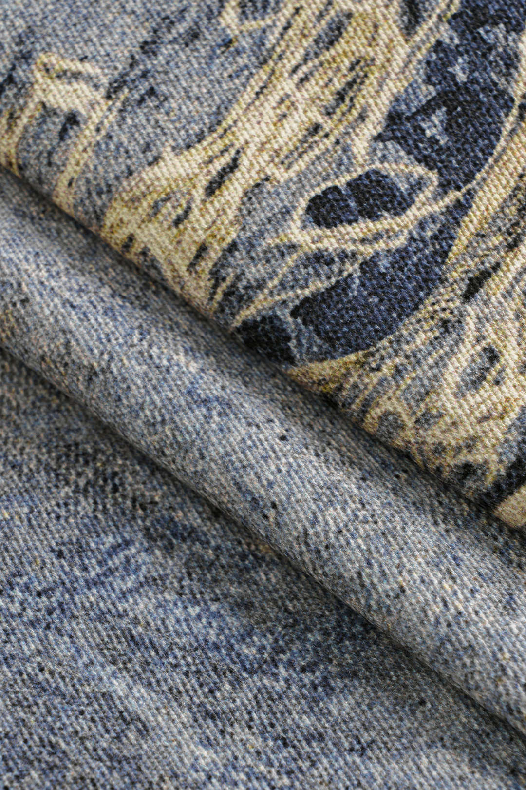 Illusion Pattern Denim Print Shorts