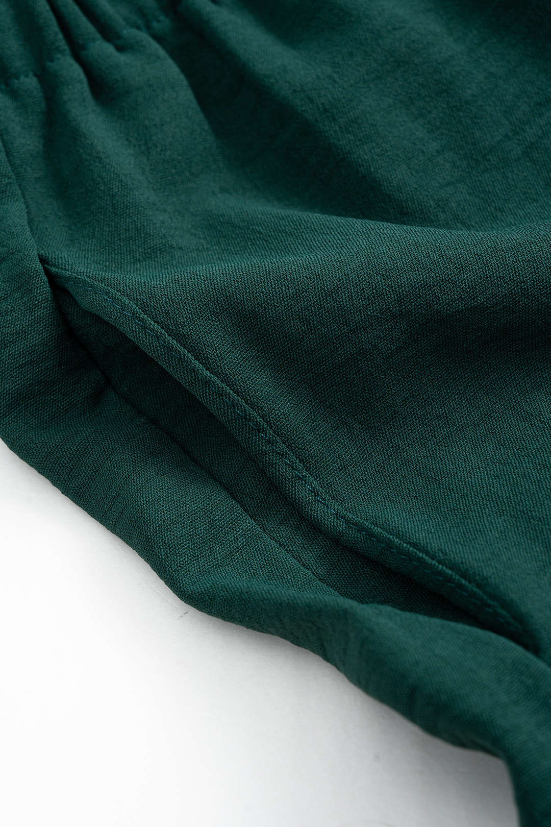 Tie-Up V-Neck Long-Sleeve Top and Wide-Leg Trousers Set