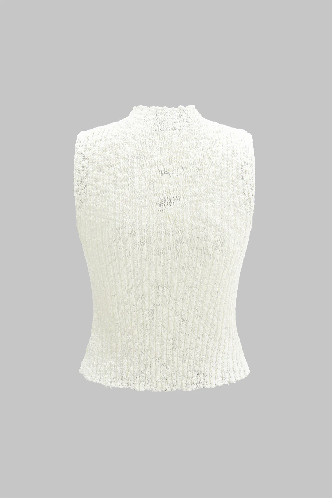 Knit Cut-Out 3D Floral Tank Top