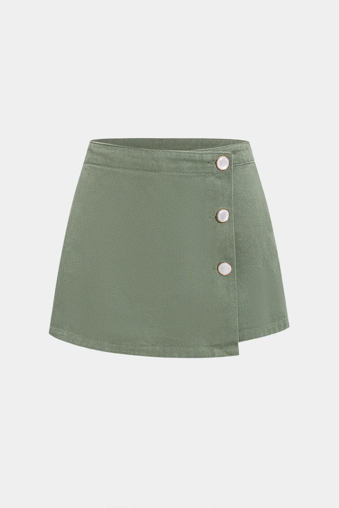 Denim Buttoned Shorts