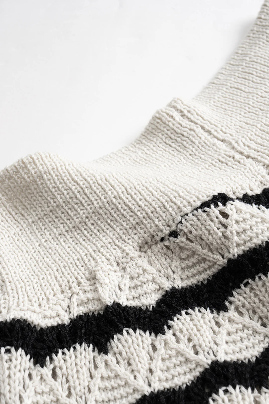 Knit Striped Contrast Print Cut-Out Short Sleeve Top and Shorts Set