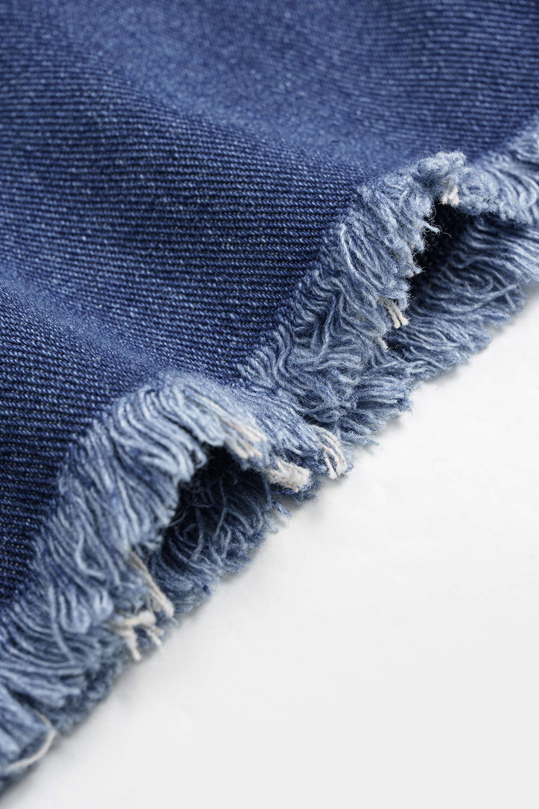 Washed Frayed Wide Leg Denim Jeans