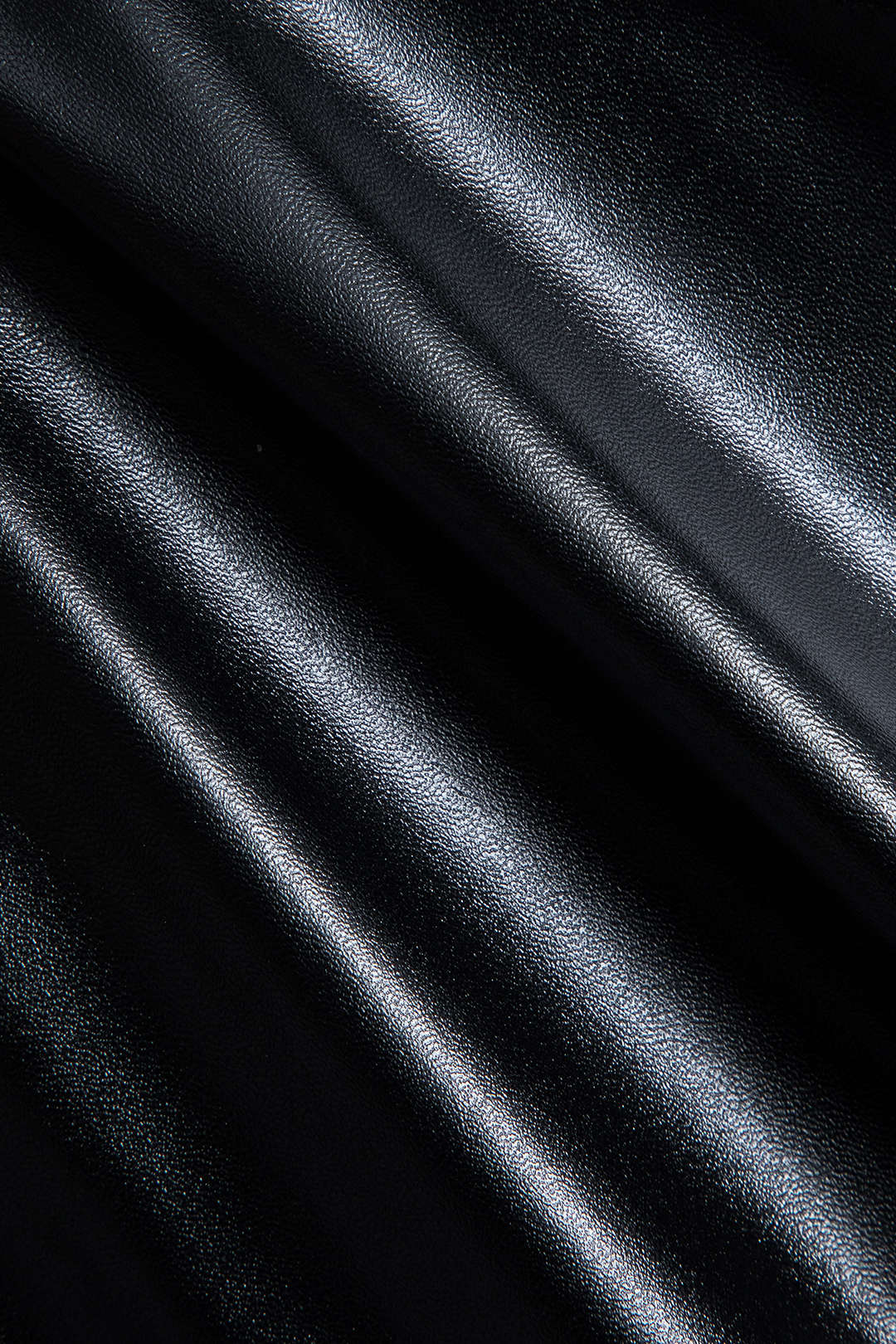 Patchwork Faux Leather Long Sleeve One-piece Top