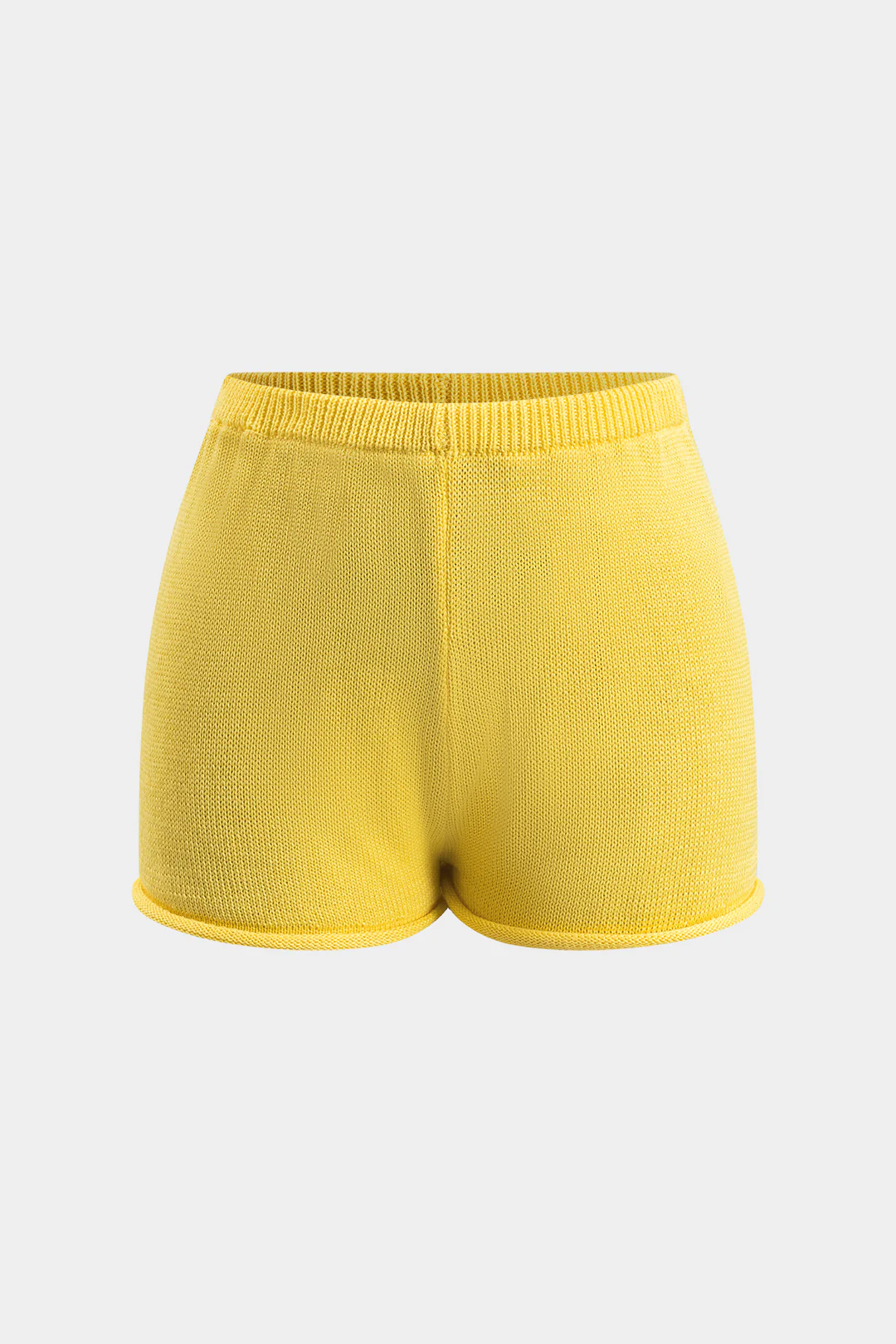 Knit Solid Short Sleeve Top And Shorts Set