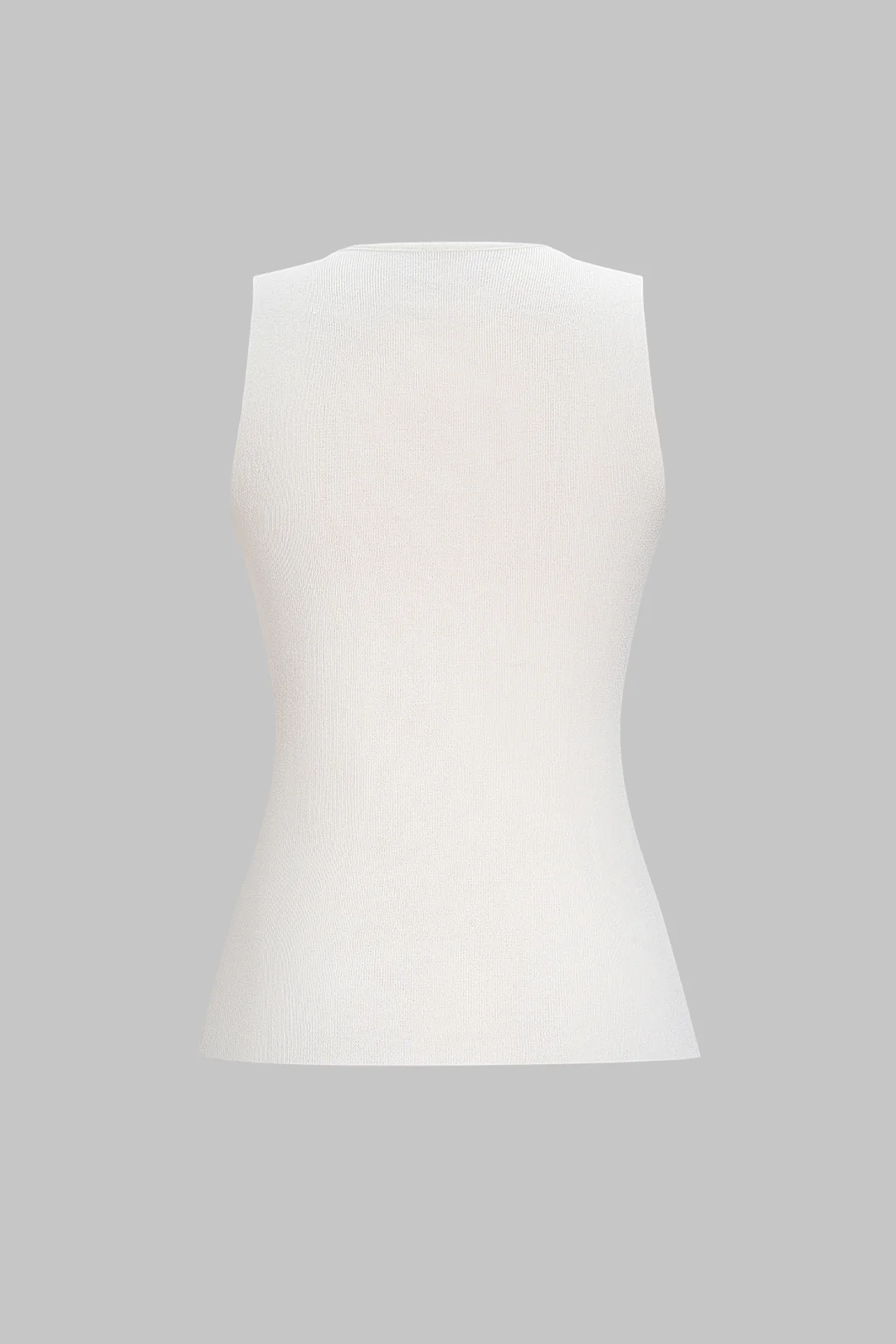 Round Neck Buttoned Tank Top